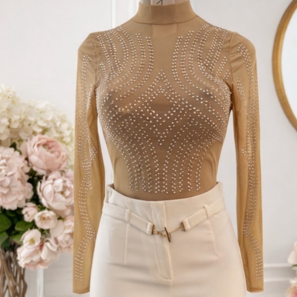 Fashion Nova Beige Bodysuit